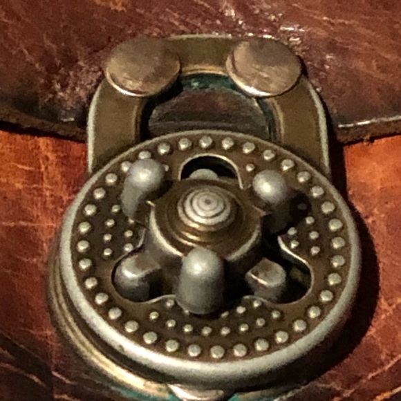 RARE vintage stamped Mexico  basket weave tooled leather shoulder hobo rare gem! - Picture 3 of 16